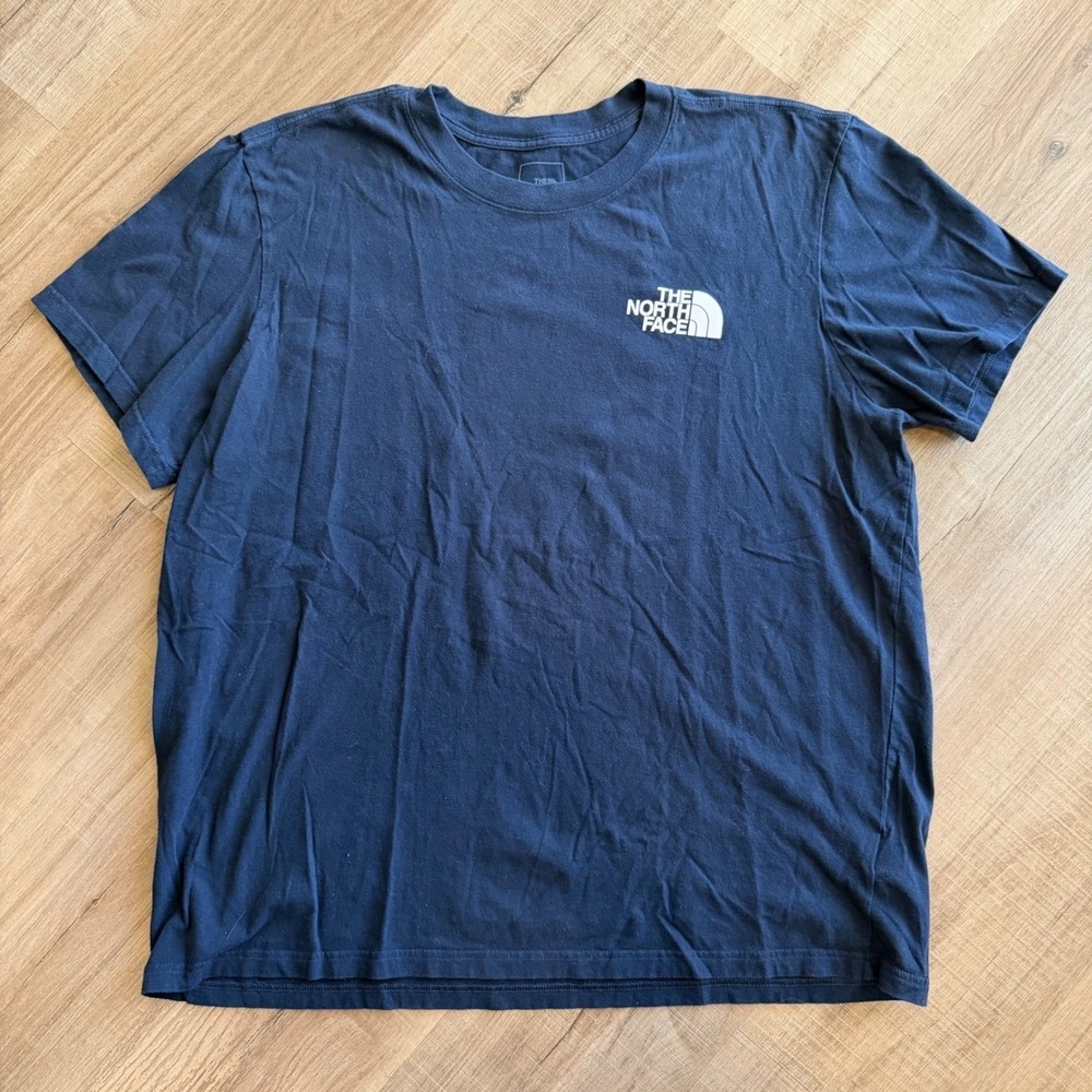 The North Face Mens XXL Navy Blue Never Stop Exploring Box Logo T-Shirt‎ AX36H03